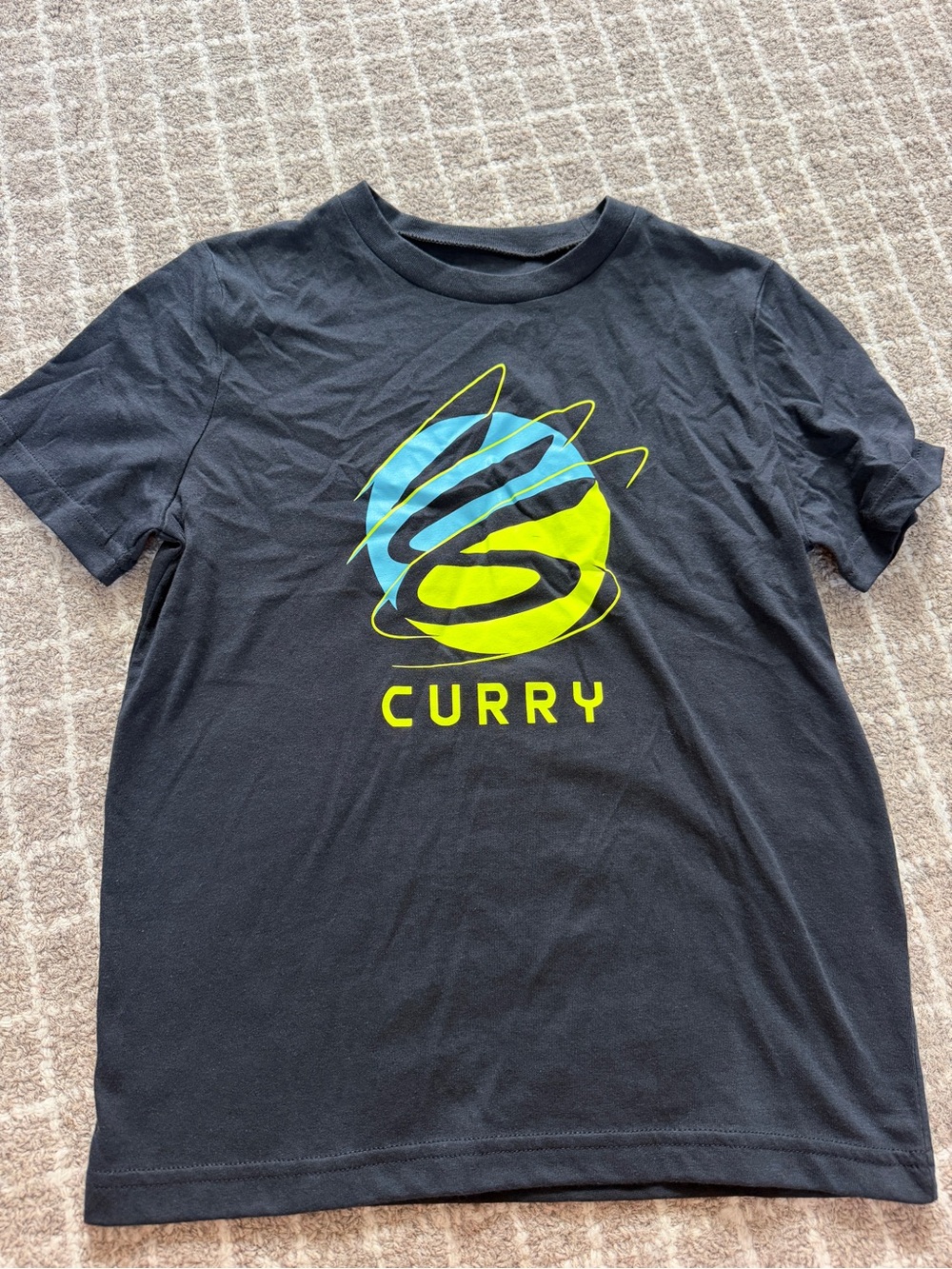 Under Armour Black Tee with Neon Yellow Graphic
